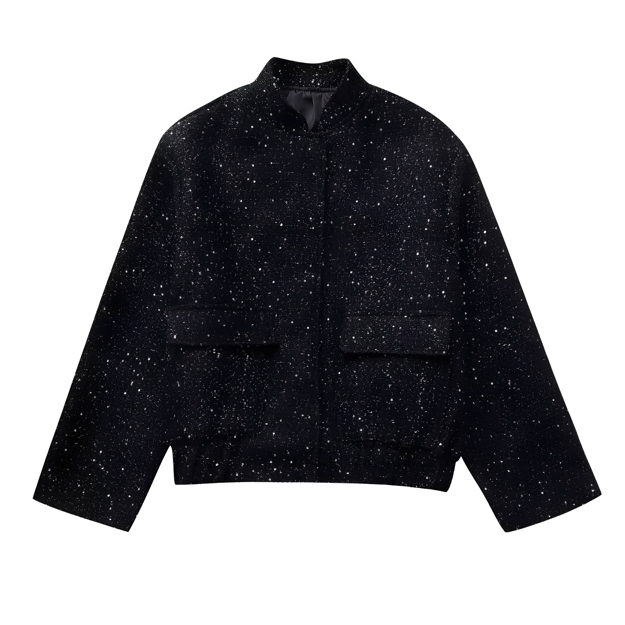 The Isadora Long Sleeve Sequin Cropped Jacket