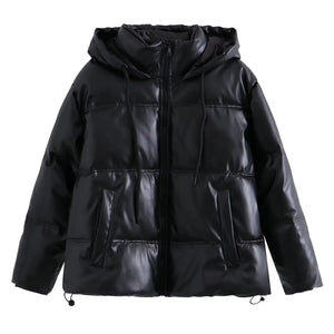 The Pelagia Long Sleeve Hooded Puffer Jacket