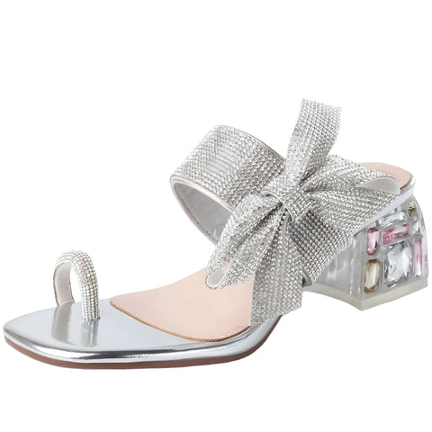 The Crystalline High Heel Bow Knot Sandals