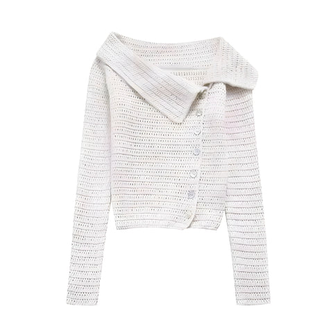 The Lavinia Off-Shoulder Knitted Sweater