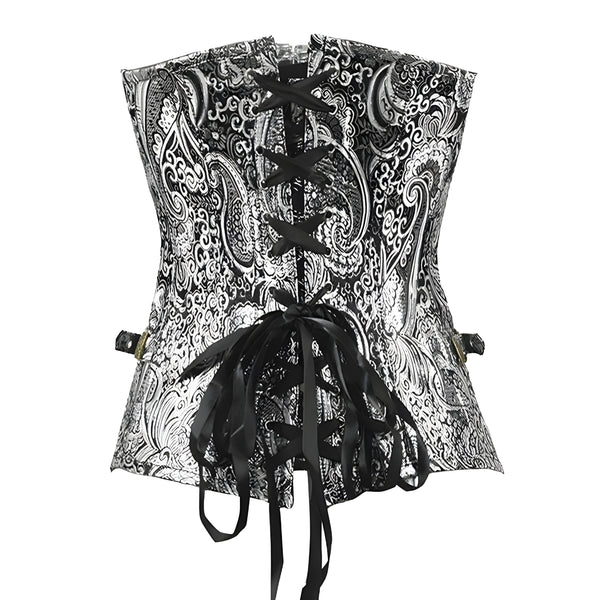 The Silver Paisley Corset Top