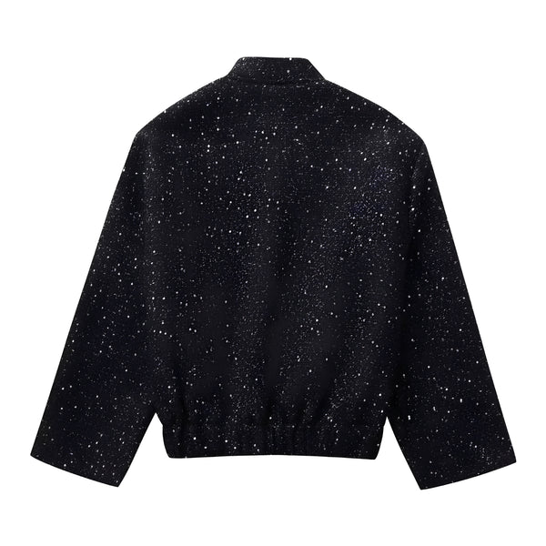 The Isadora Long Sleeve Sequin Cropped Jacket