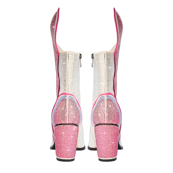 The Bellona Rhinestone High Heel Boots