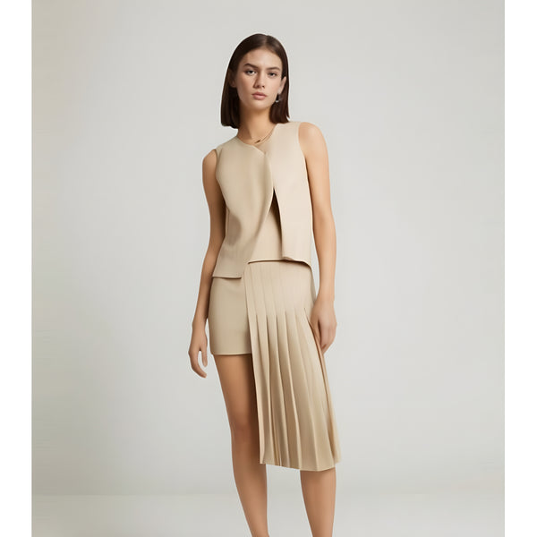 The Miko Pleated Asymmetric Skirt