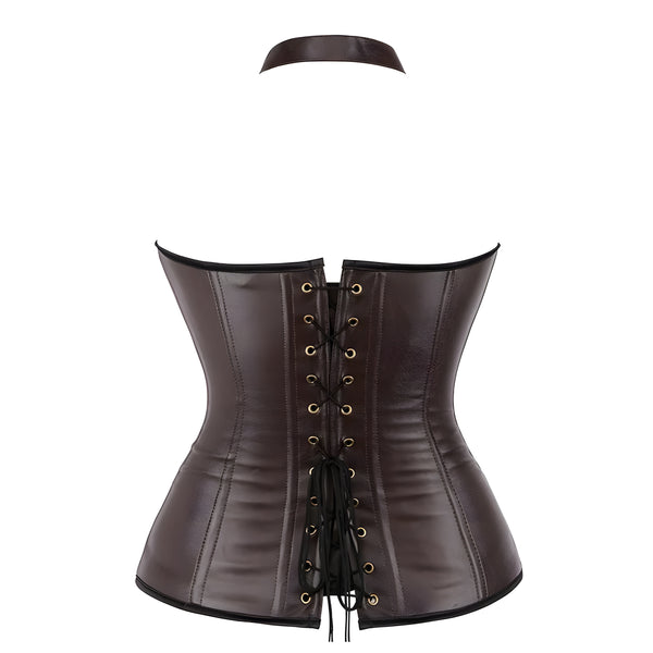 The Freya Faux Leather Corset Top