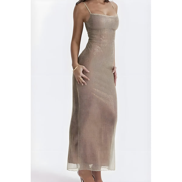 The Callista Sleeveless Strap Maxi Dress