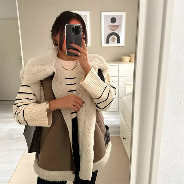 The Wilhelmina Sleeveless Faux Fur Winter Coat