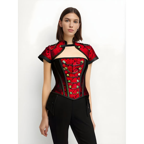 The Katana Mandarin Collar Corset Top