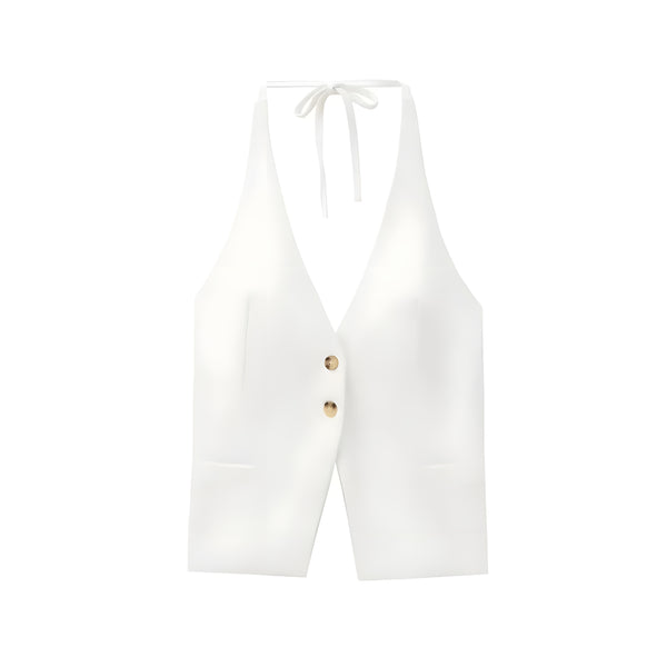 The Ameline Asymmetrical Sleeveless Blouse