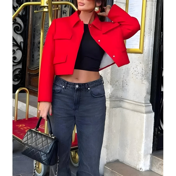 The Sybil Long Sleeve Cropped Jacket