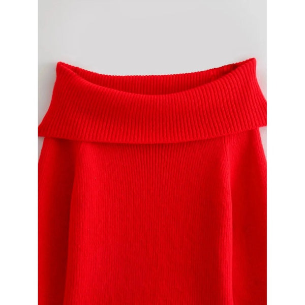 The Maris Off-Shoulder Knitted Sweater