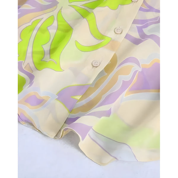 The Neon Bloom Long Sleeve Blouse