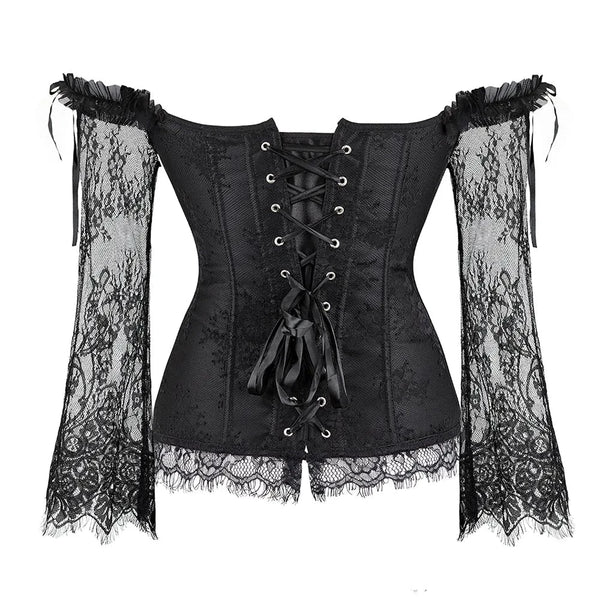 The Alyx Long Sleeve Off-Shoulder Corset Top