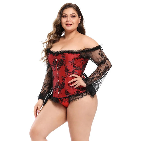 The Alyx Long Sleeve Off-Shoulder Corset Top