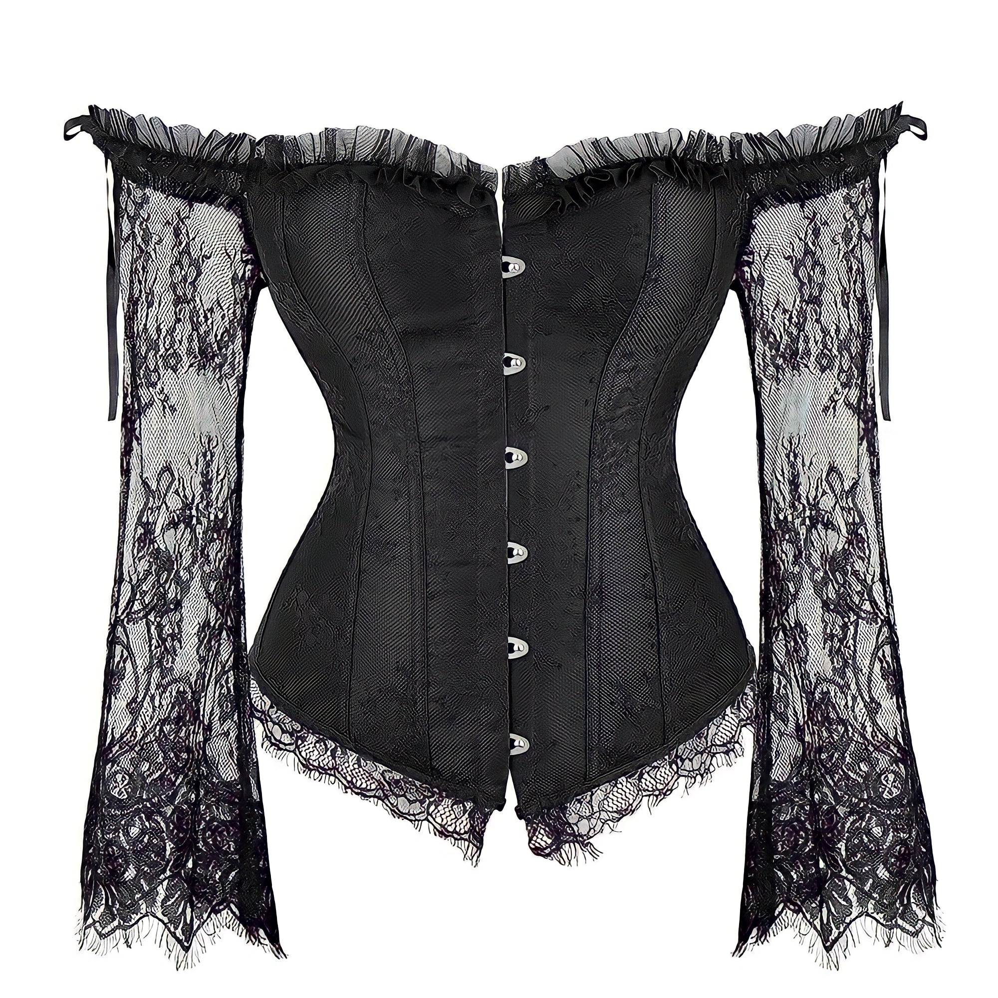 The Alyx Long Sleeve Off-Shoulder Corset Top