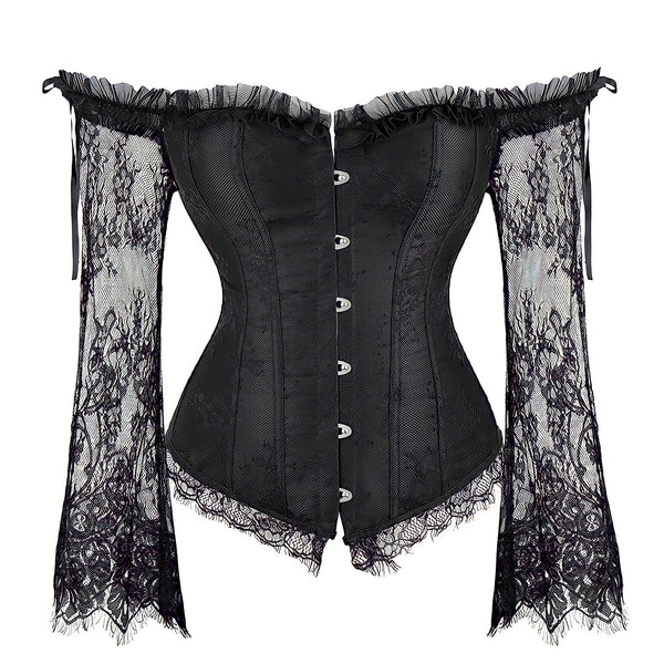 The Alyx Long Sleeve Off-Shoulder Corset Top