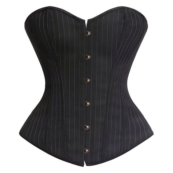 The Aristocrat Obsidian Zipper Corset Top