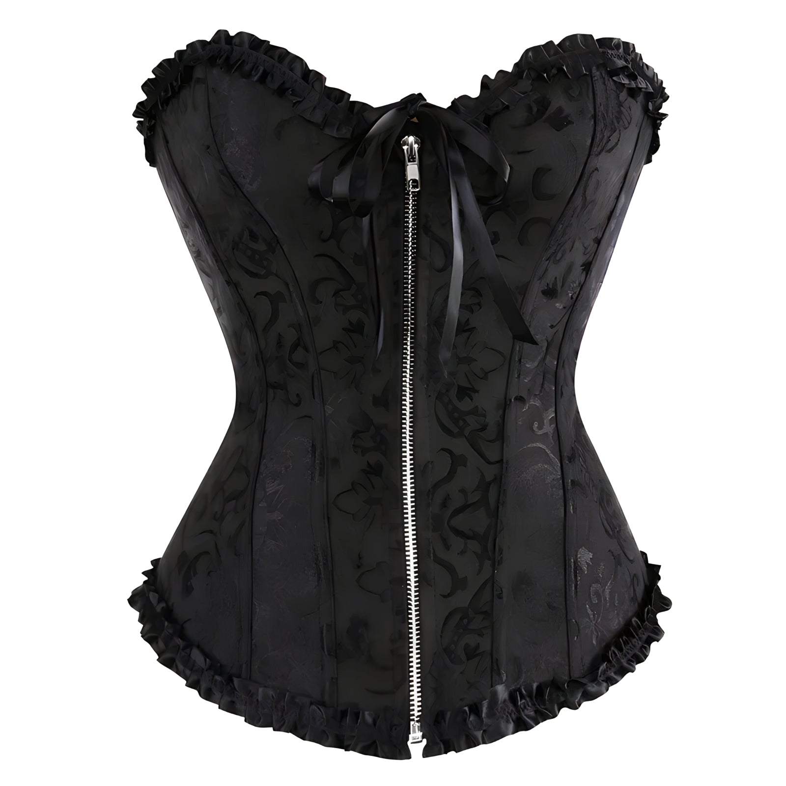 ﻿The Zippered Bloom Corset Top