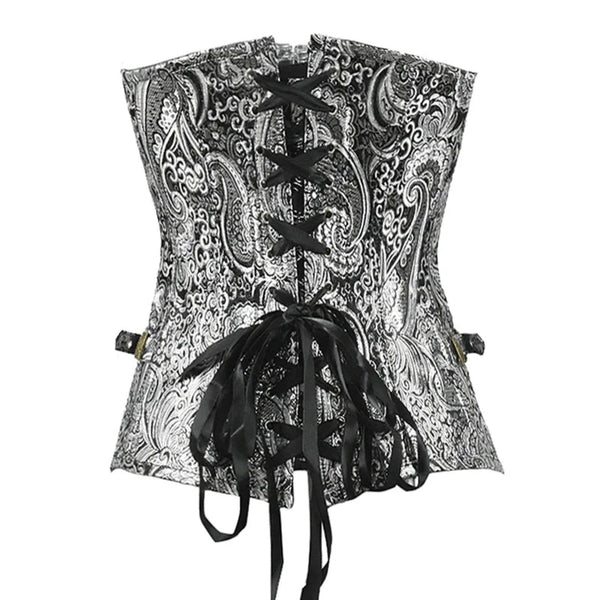 The Silver Paisley Corset Top