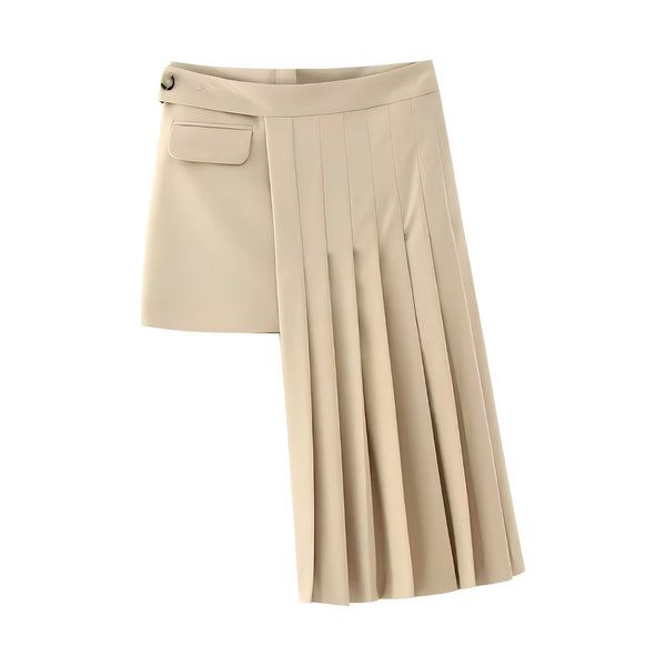 The Miko Pleated Asymmetric Skirt