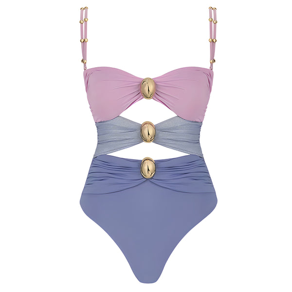 The Ondine One-Piece Bikini Bathing Suit Cover Up Set