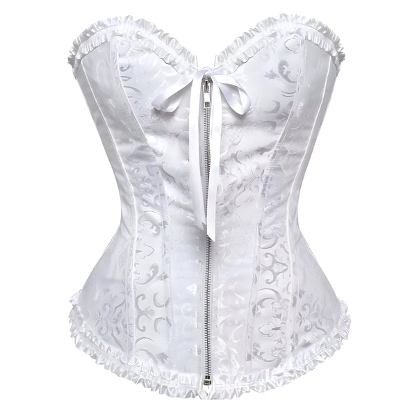 ﻿The Zippered Bloom Corset Top