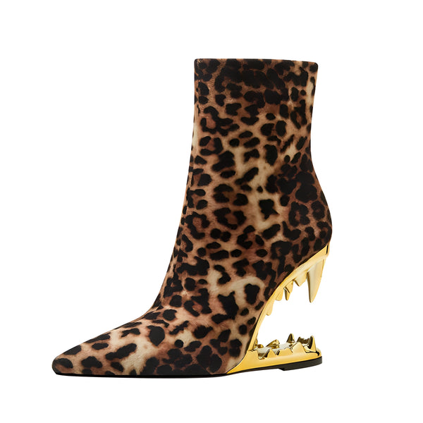 The Leopard Fang High Heel Boots