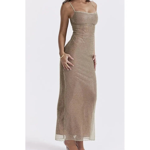 The Callista Sleeveless Strap Maxi Dress