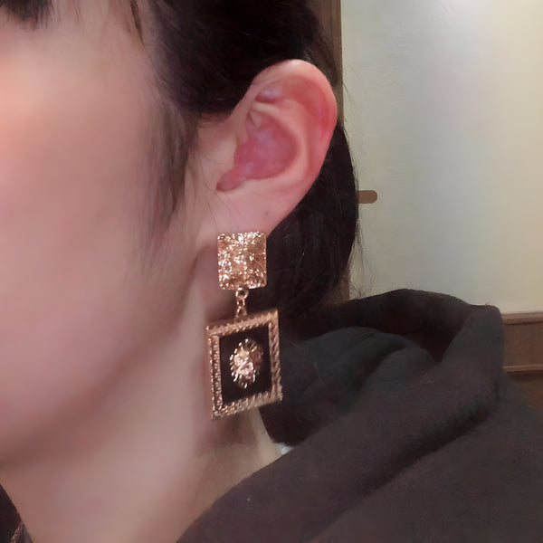 The Lucrezia Square Drop Earrings