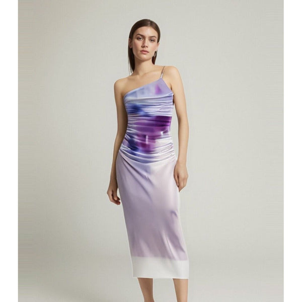 The Thalia Tie Dye Off Shoulder Dress