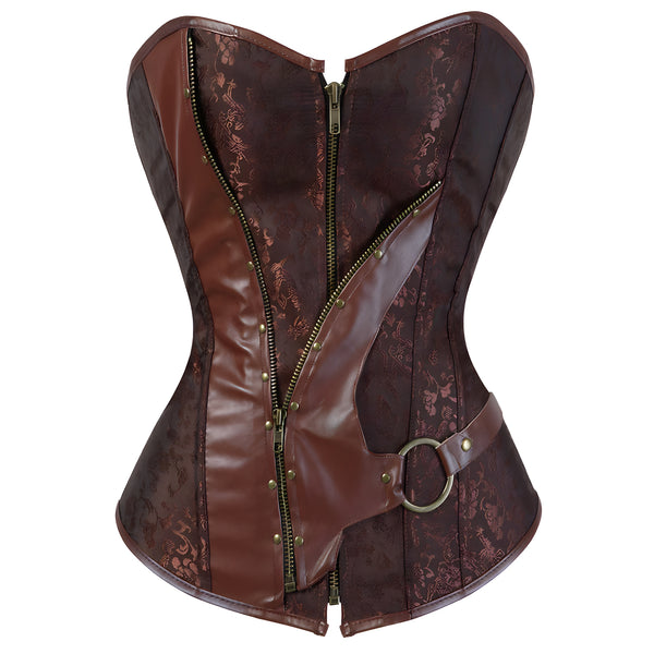 The Chestnut Bloom Zippered Corset Top