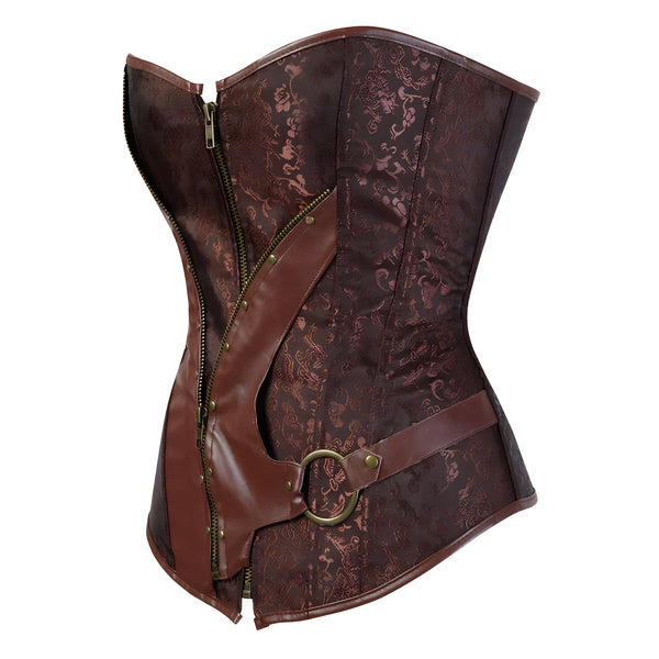 The Chestnut Bloom Zippered Corset Top