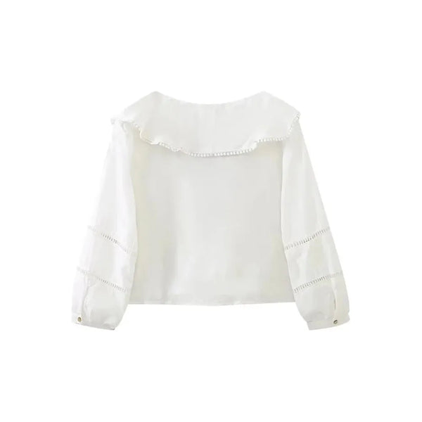 The Marta Long Sleeve V Neck Blouse