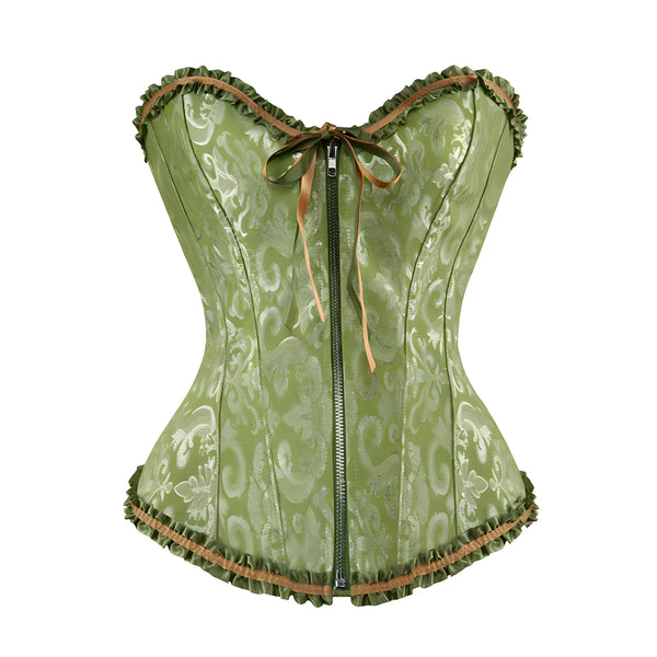 ﻿The Zippered Bloom Corset Top