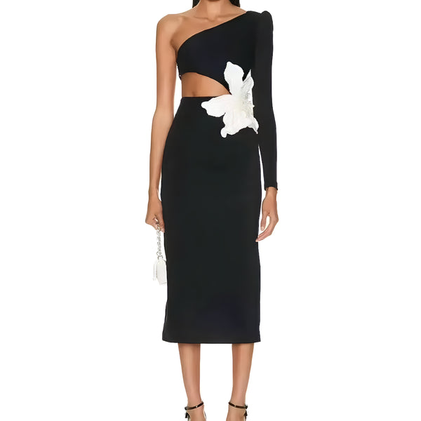 The Narcissa Off Shoulder Midi Dress