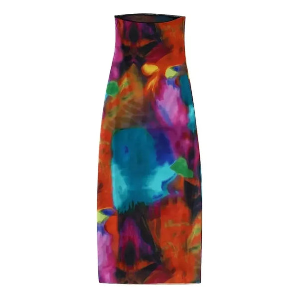 The Maura Tie Dye Body Con Midi Dress