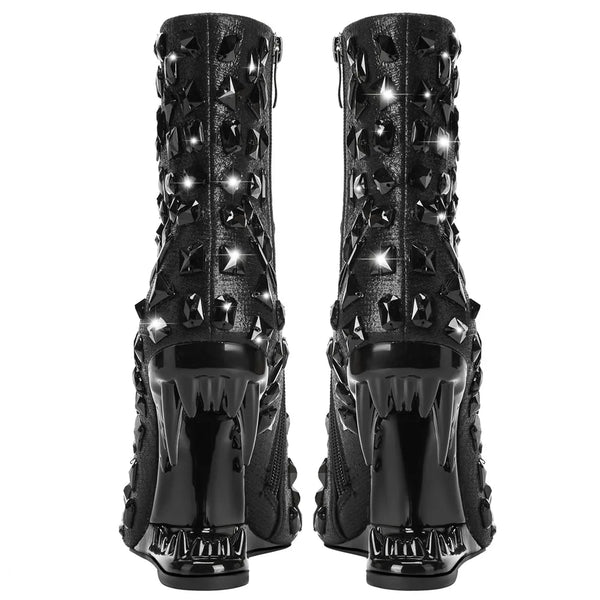 The Nymeria Rhinestone High Heel Boots