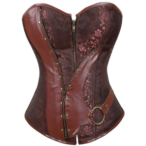 The Chestnut Bloom Zippered Corset Top