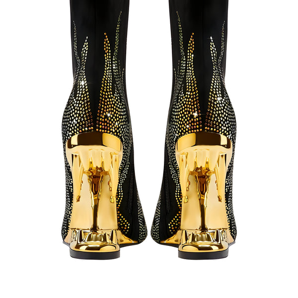 The Vespera Rhinestone High Heel Boots