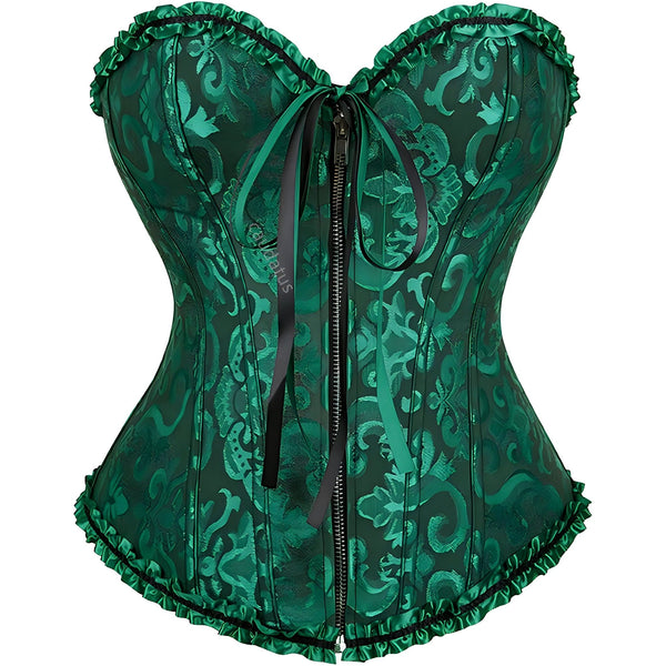 ﻿The Zippered Bloom Corset Top