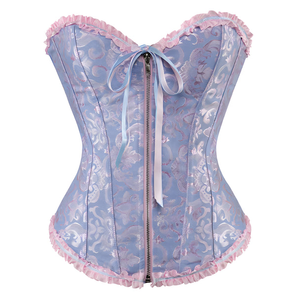 ﻿The Zippered Bloom Corset Top