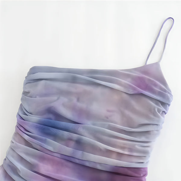 The Thalia Tie Dye Off Shoulder Dress