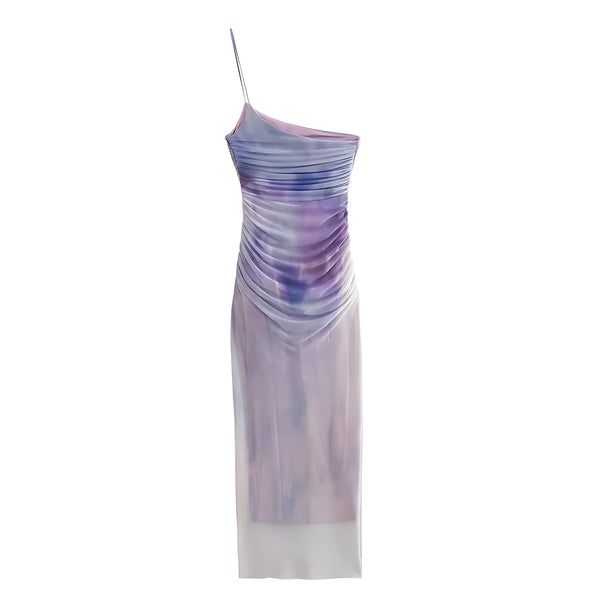 The Thalia Tie Dye Off Shoulder Dress