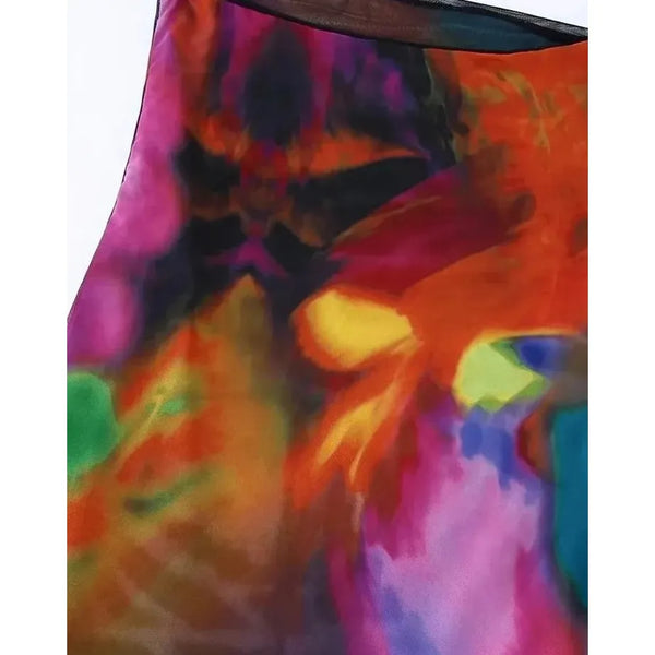 The Maura Tie Dye Body Con Midi Dress