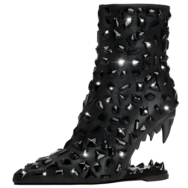 The Nymeria Rhinestone High Heel Boots