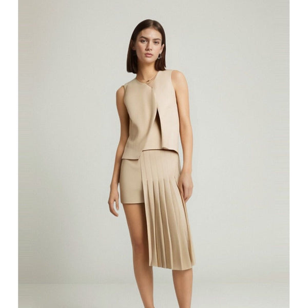 The Miko Pleated Asymmetric Skirt